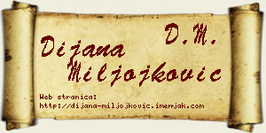 Dijana Miljojković vizit kartica